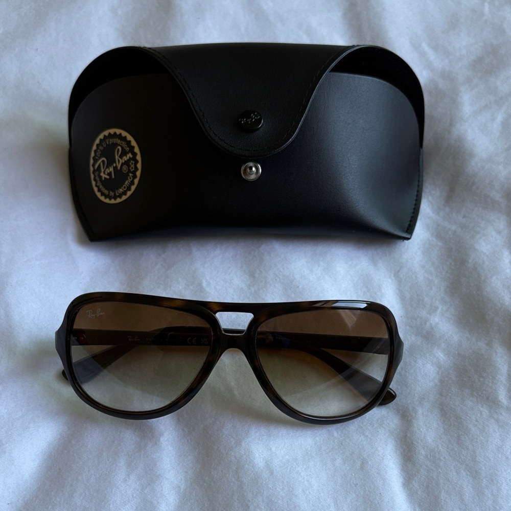 Ray-Ban Tortoise Sunglasses with Black Case
